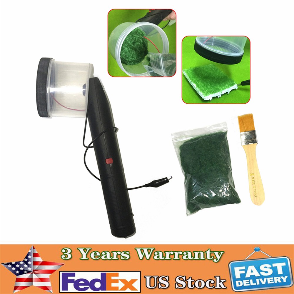 Electronic Advanced Static Grass Flock Applicator ABS for Train Scenery DIY USA