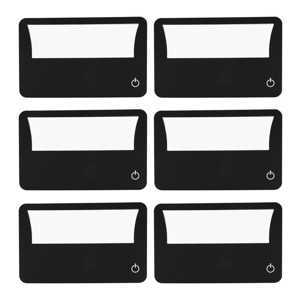 Credit Card Size Lighted 3X Magnifier Bundle Includes 6 Magnifiers, Each9748