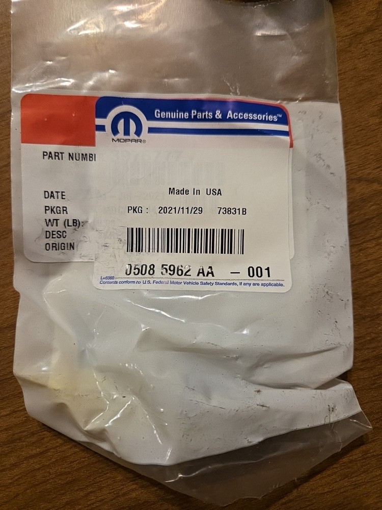 Genuine Mopar Hex Head Bolt Mounting 5085962AA