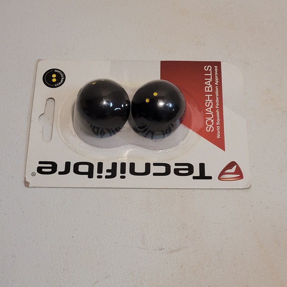 Tecnifibre Double Yellow Dot Squash Balls 2 Pack