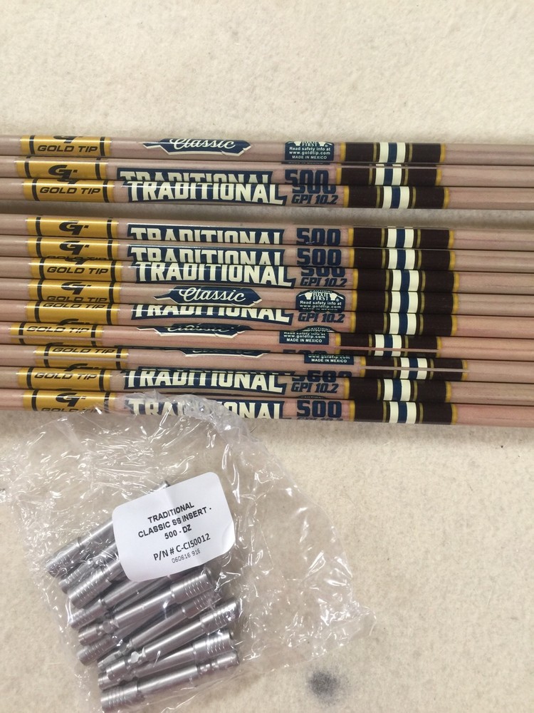 Gold Tip Traditional Classic Hunter 1/2 Dozen With 74gr Insert