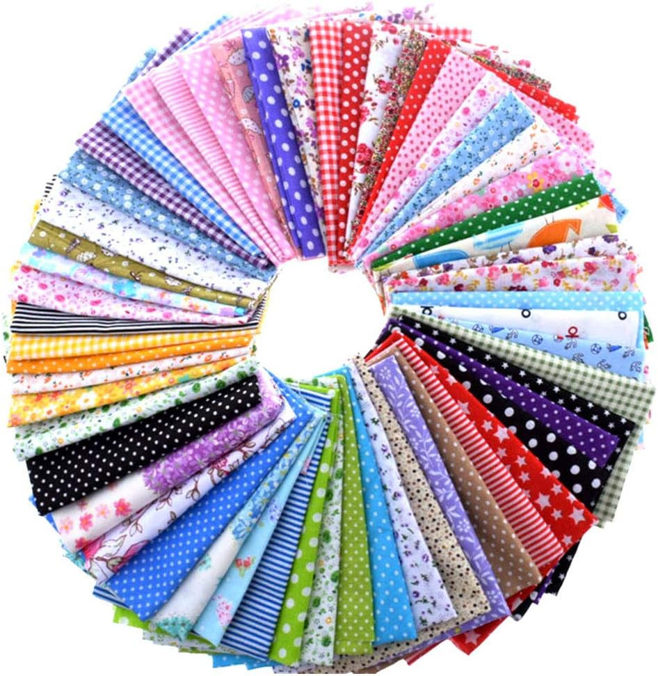 Colored Craft Felt Fabric Patchwork Cotton Sheets 50 Pieces 20 X 20Cm,Assorted C