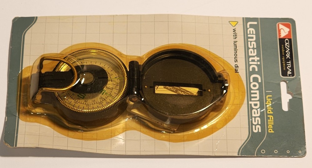 Lensatic Compass With Luminous Dial Liquid Fill