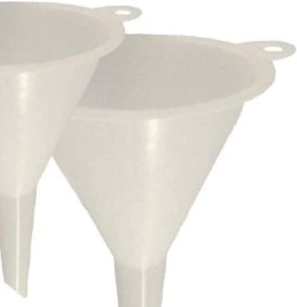 Set of 4 General Purpose Plastic Assorted Sizes Nested Funnel Set, White