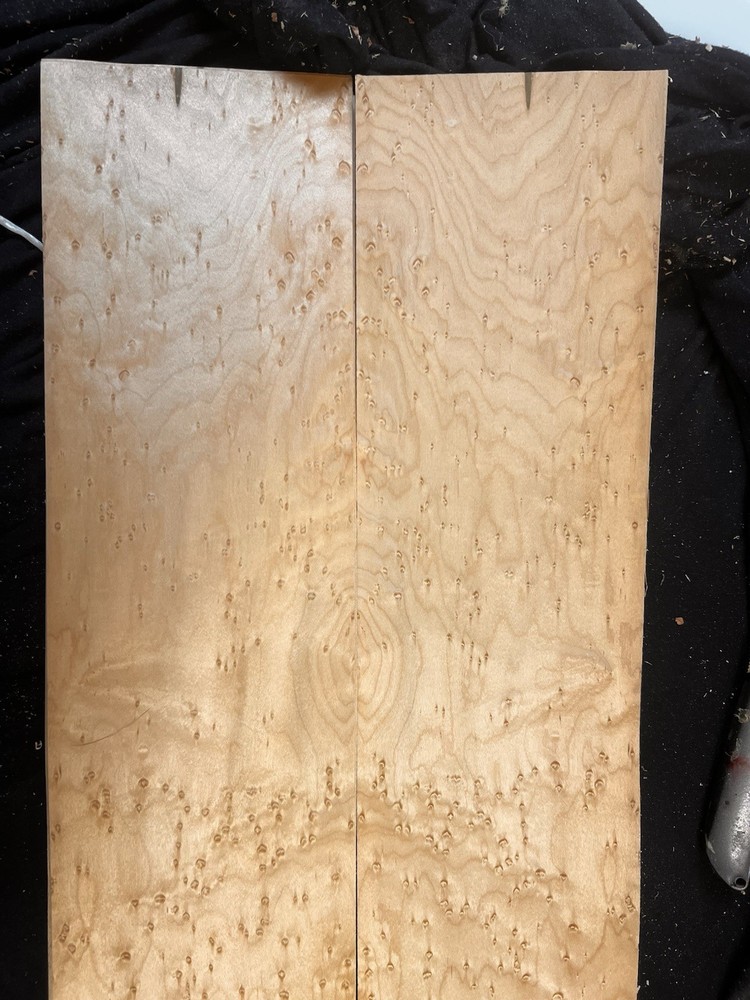 Bookmatched Set Birdseye Maple Veneer Raw