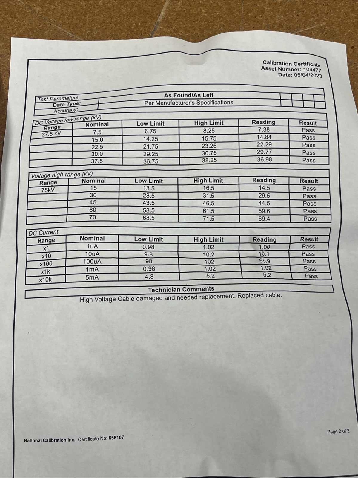 High Voltage PTS-75 DC HiPot Tester 75KV Output Megohmmeter
