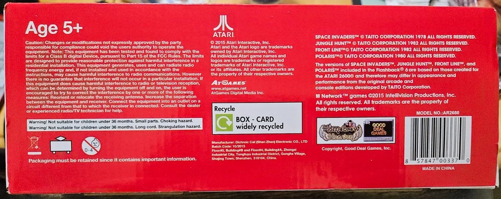 Atari Flashback 6 Classic Game System 100 Built-in Games 2 Wireless Controllers