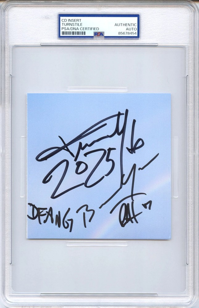 Turnstile Signed Autographed CD Cover "NEVER ENOUGH" PSA/DNA Authenticated