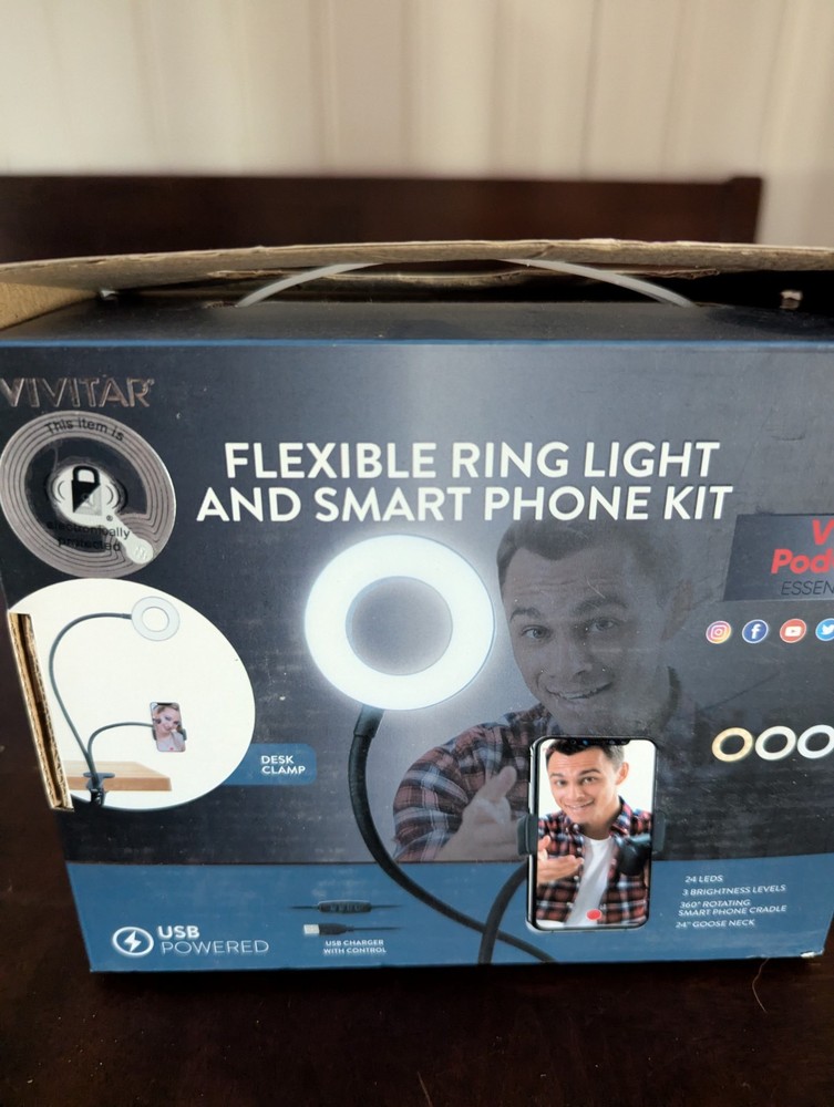 Vivitar Flexible Ring Light & Smartphone Kit - Open Box