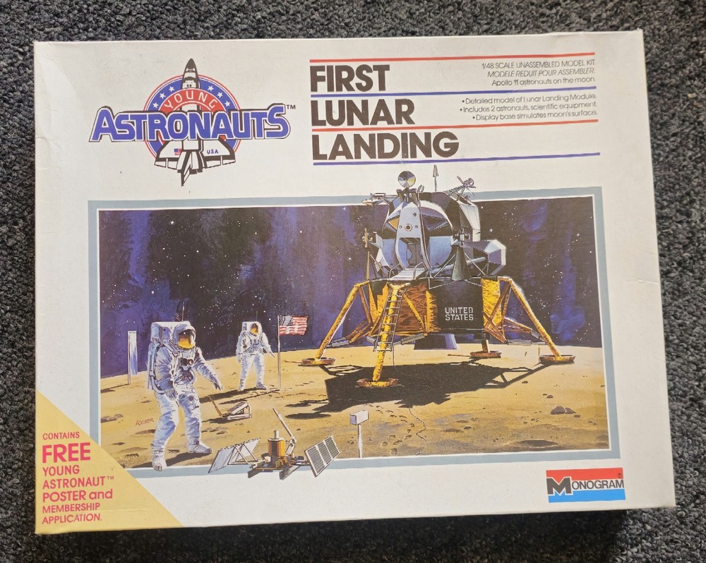 Monogram First Lunar Landing 1:48 scale Open Box