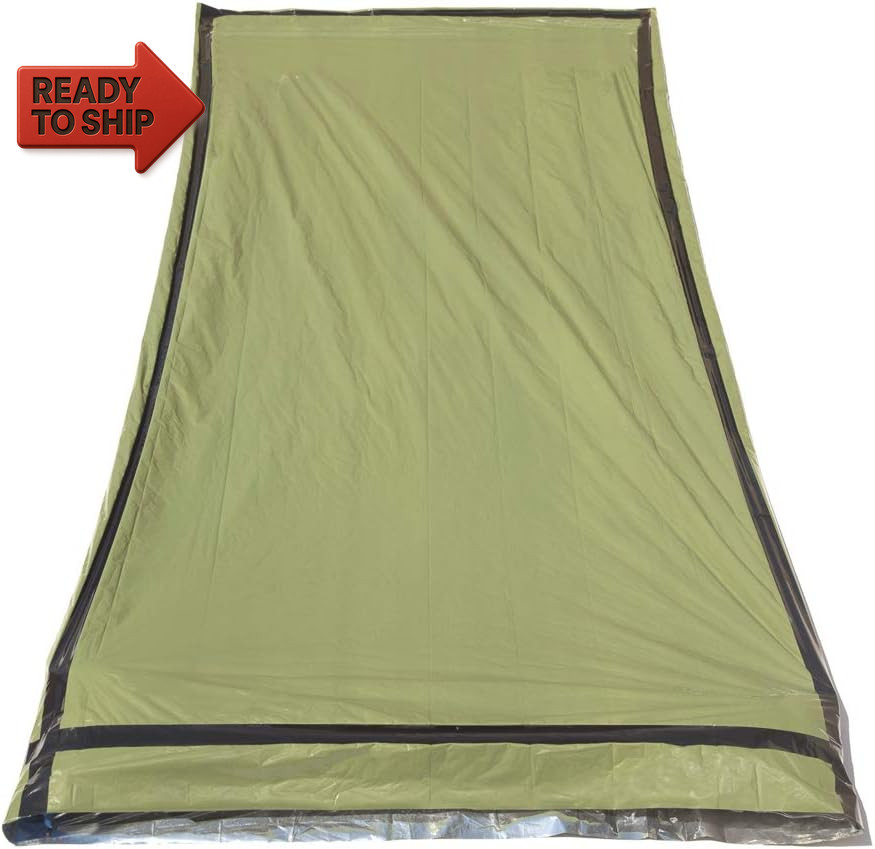 SE Survivor Series Army Green Reusable Bivy Sleeping Bag - EB122GN