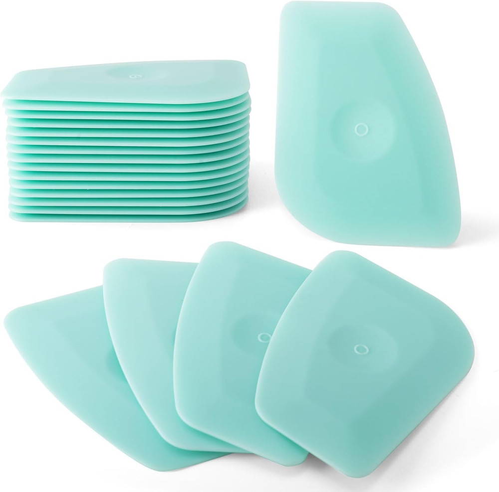 Small Vinyl Scraper 20 Pcs Sturdy Plastic Scraper Tool for Vinyl, Multifunctiona