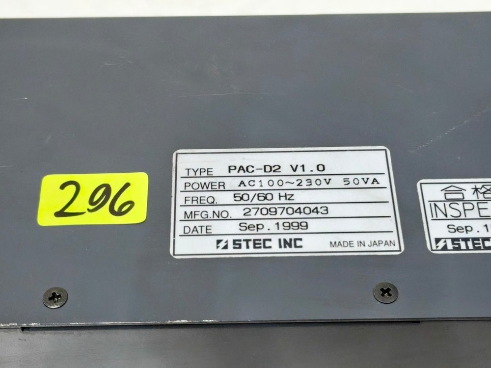 STEC INC. PAC-D2 PACD2 V1. 0 POWER SOURCE CONTROLLER FAST SHIPPING WORLDWIDE!!!