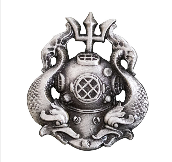 GENUINE U.S. ARMY BADGE: MASTER DIVER - OXIDIZED