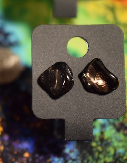 Natural Handmade Smokey Quartz Earrings-
