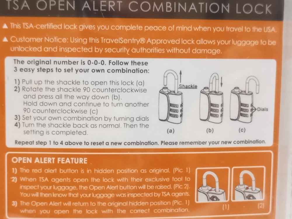 4 Digit Locks for Luggage, Advanced Tsa Accepted. Allerts You When Tsa Opens It