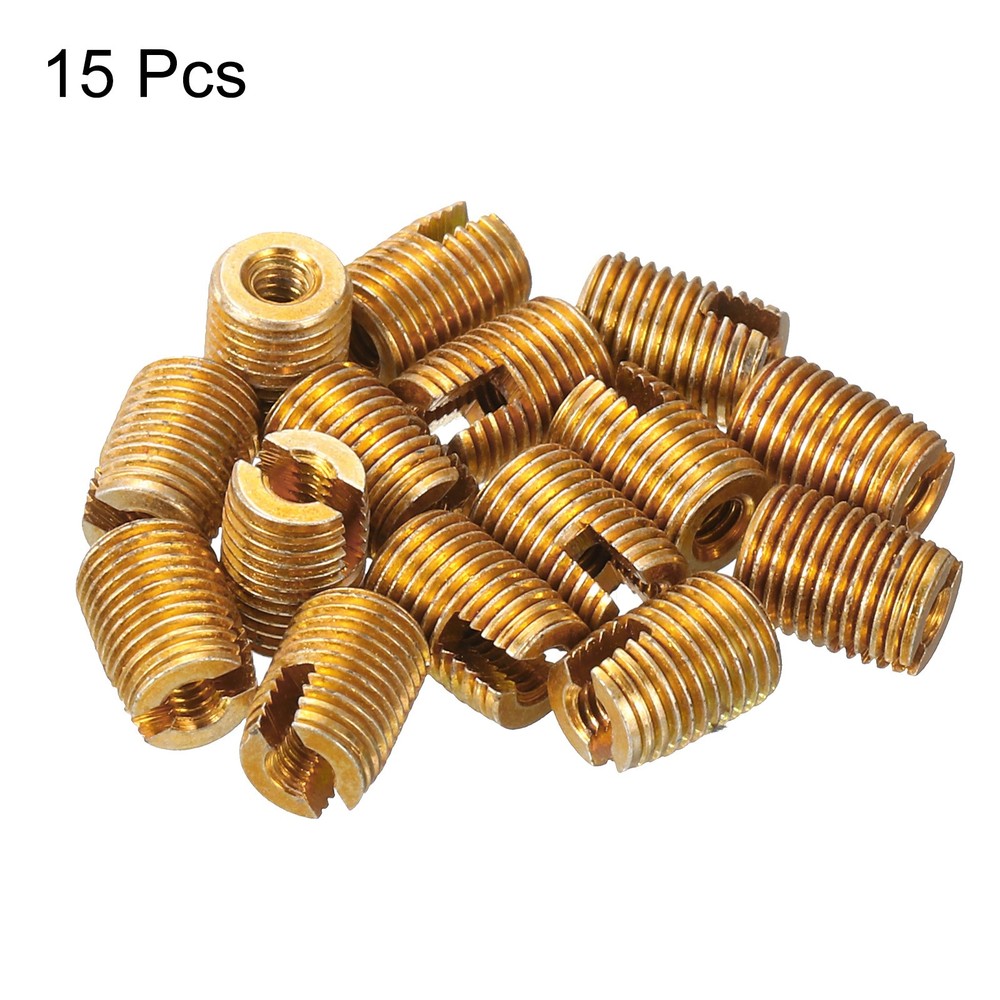 Self Tapping Threaded Inserts, 15pcs Inner M2 M4.5x6 Carbon Steel Nuts