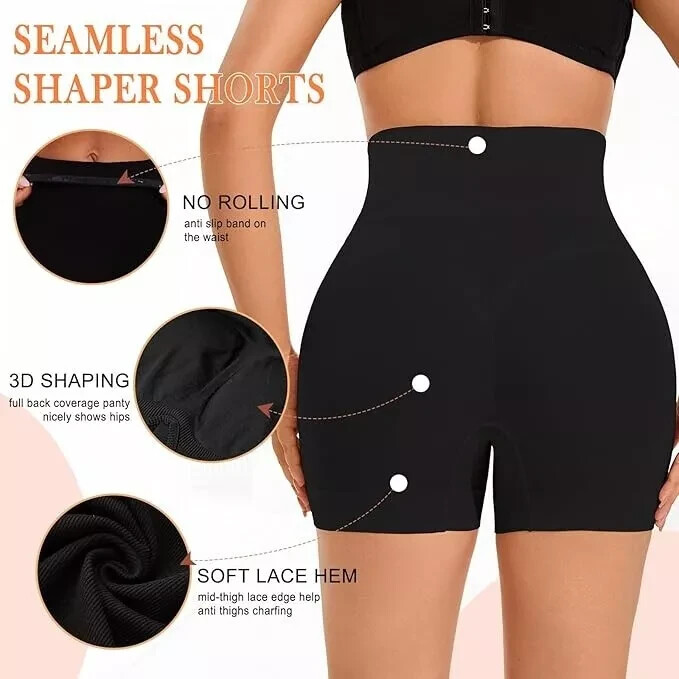 NIP / SHAPEMINT Essentials Women's HIGH WAISTED SHAPER BOYSHORTS Panties - 3XL