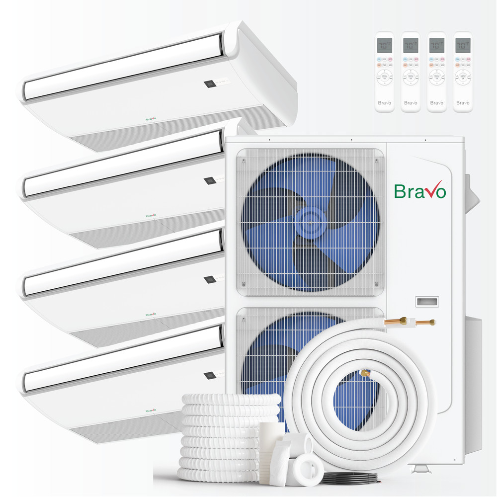 42000 BTU Four Zone 9+9+12+18 BTU Universal Floor Ceiling Console Mini Split