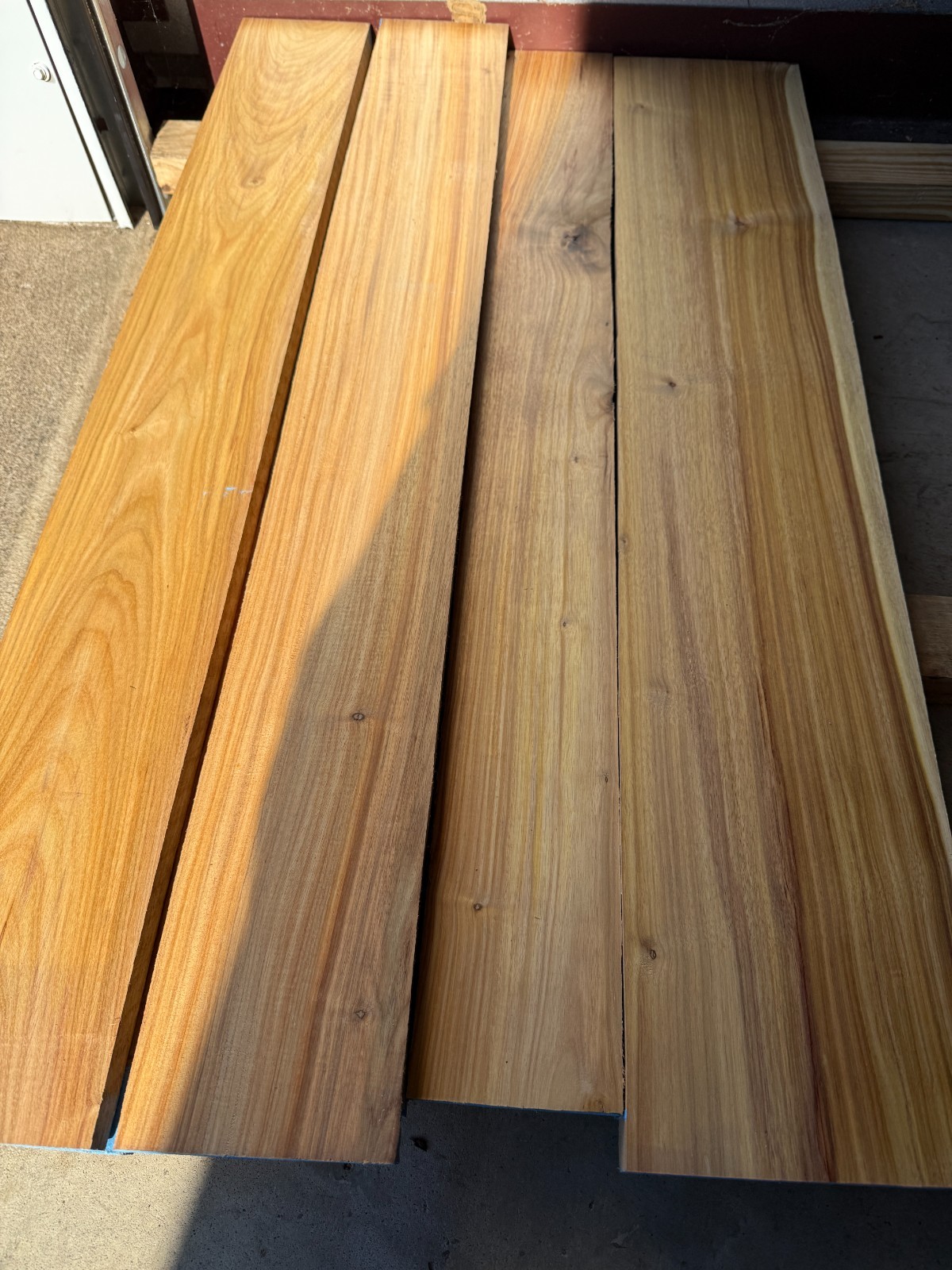 Canarywood Hardwood Lumber 2 BOARDS 36" long S2S Kiln Dried