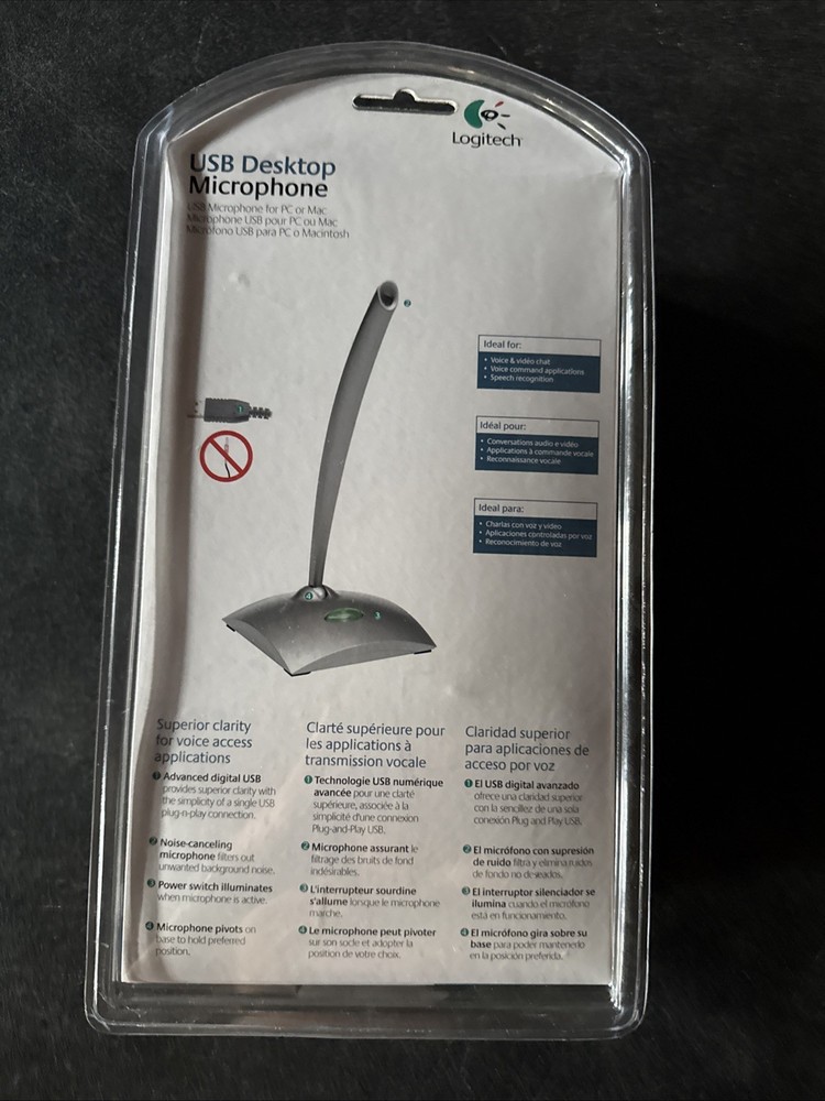 Logitech Consumer USB Desktop Microphone for PC or Mac NEW SEALED