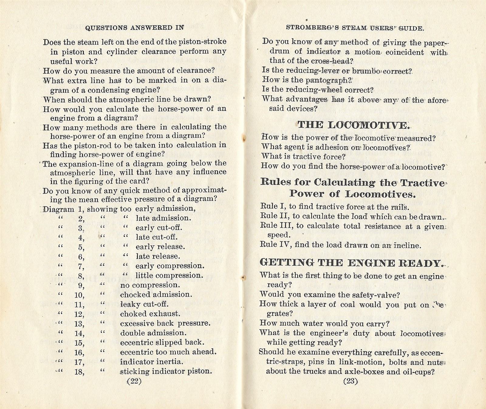 1900 Stromberg's Steam Users Guide Antique Booklet