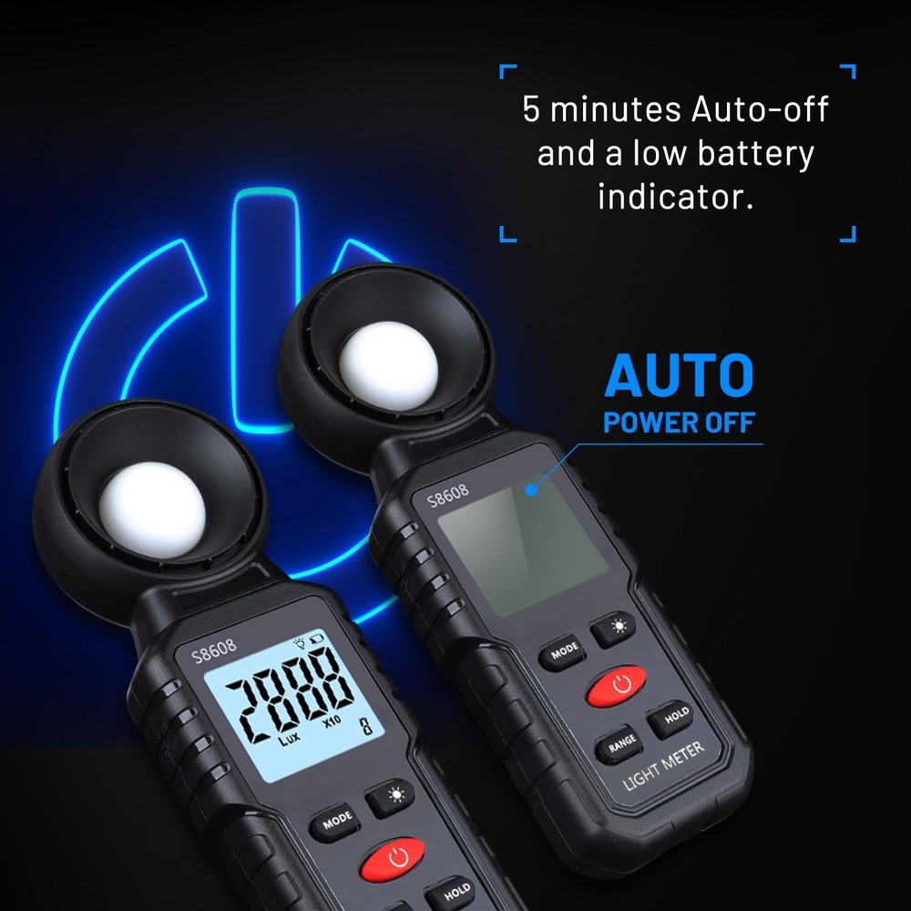 User-Friendly Light Meter with LCD Display for Accurate Illumination Readings