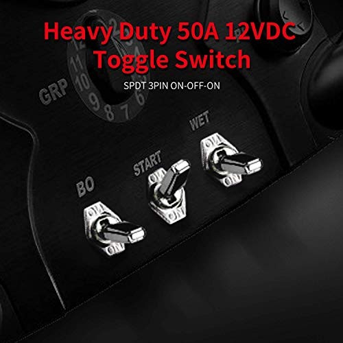 50A 12V DC Heavy Duty Toggle Switch 3 Position 50 Amp Toggle Switch 3 Way