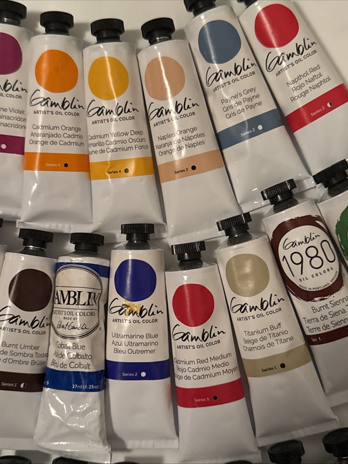 LOT OF 50 GAMBLING ARTIST'S OIL COLORS 37ml *NEW! *FREE SHIPPING!!