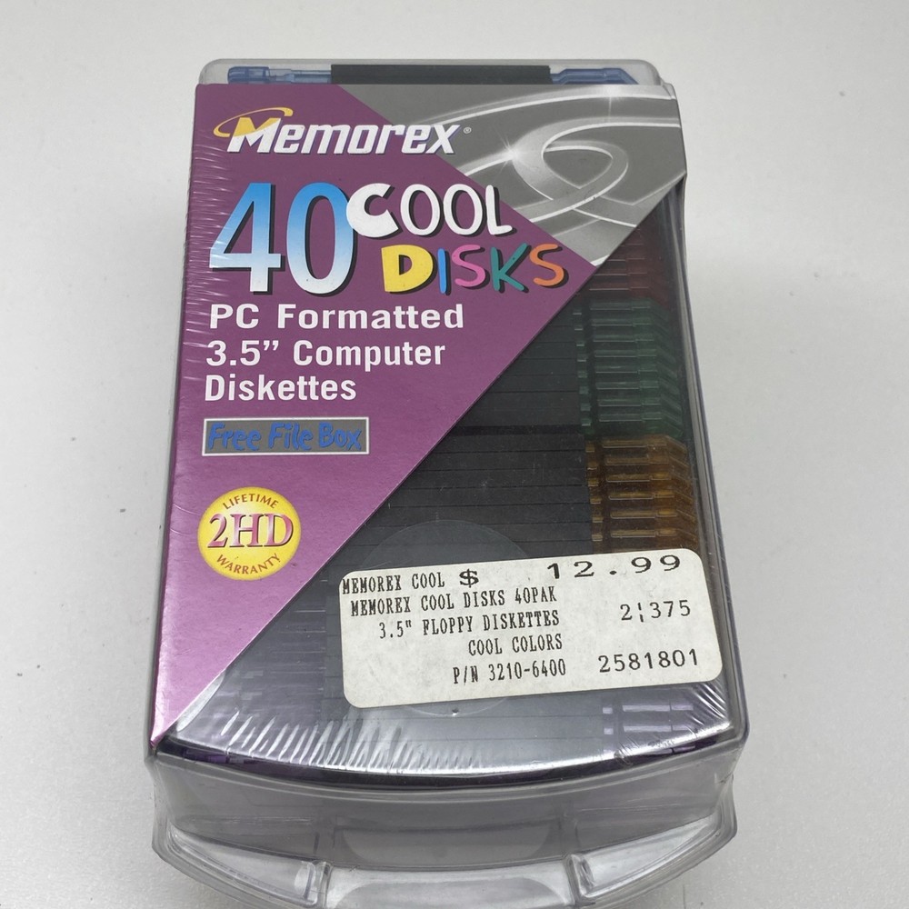 Memorex 40 Cool disks New In Package PC Formatted 3.5 Computer Diskettes