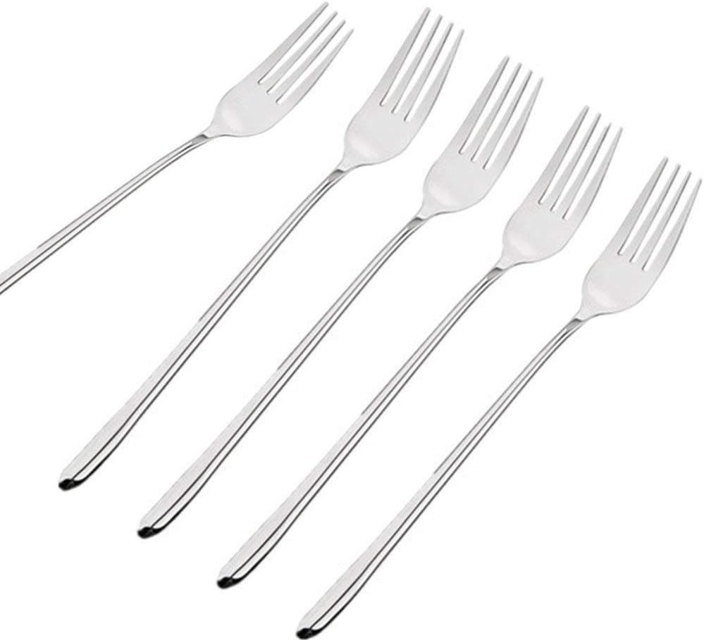 5Pcs Long-Handled Korean Stainless Steel Fork