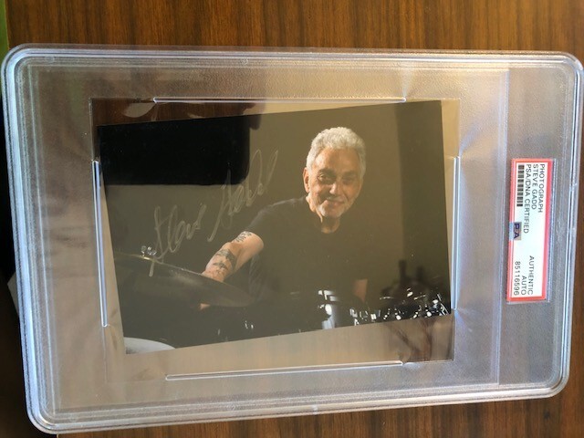 STEVE GADD SIGNED 4X6 SLABBED PSA/DNA