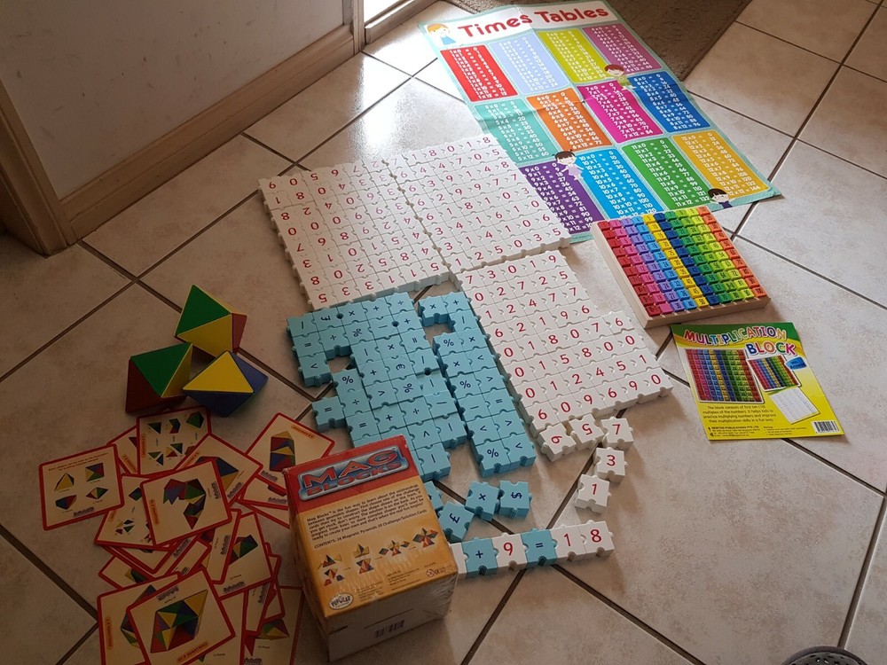 New + used Bundle Ofmath Activities game Puzzles, Multiplication block Number
