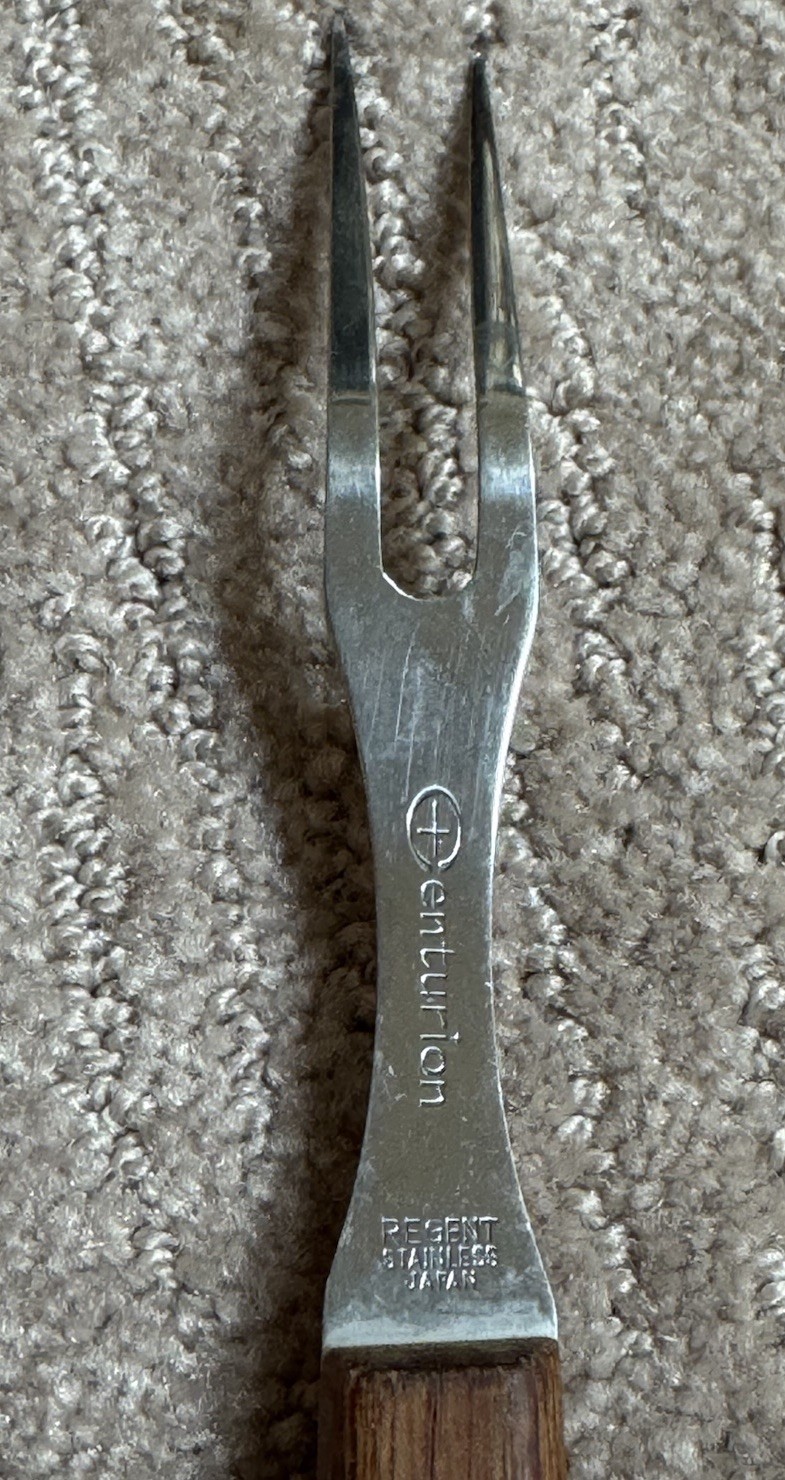 Lot 12 Utensils w/ Wooden Handles Stainless Helco Flint Blue Ribbon Japan USA