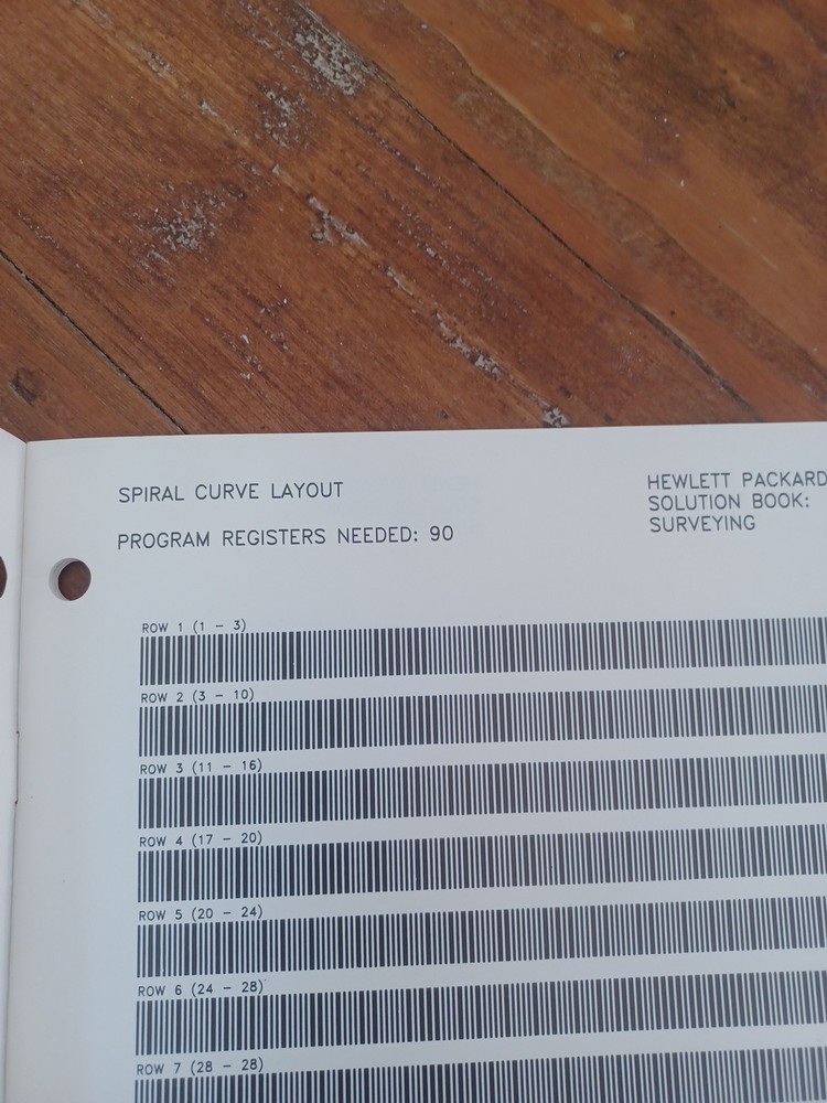 Hewlett-packard HP-41 Users Library Surveying Bar Codes Manual