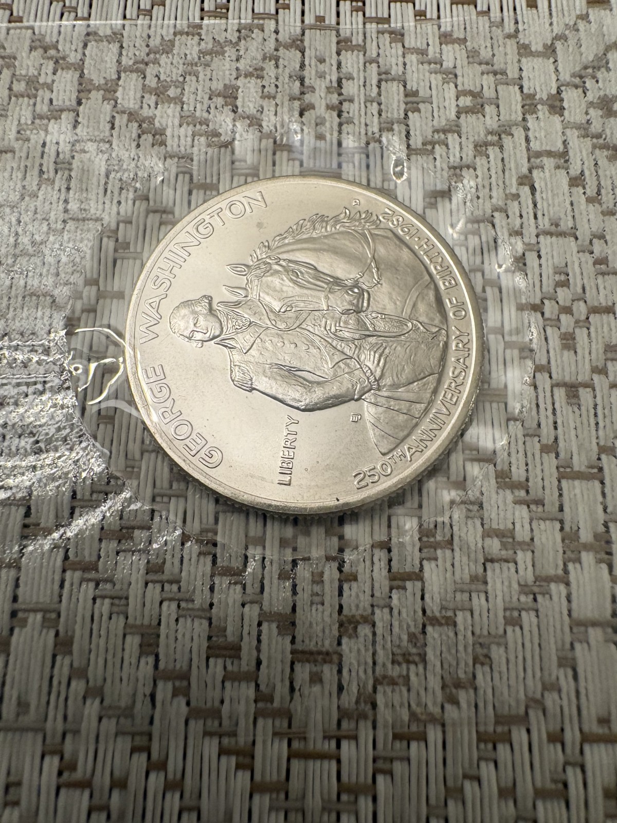 George Washington SILVER Half Dollar 250th Anniversary Uncirculated w/ Box