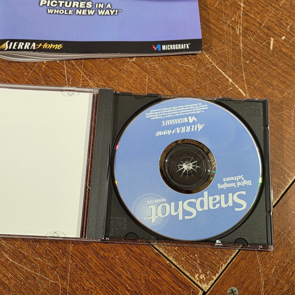 Vintage Snap Shot Digital Editing Software Micrografx