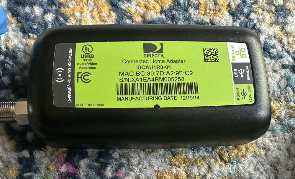 TWO Directv USB Home Adapter Kit w/ Cable & Power Supply