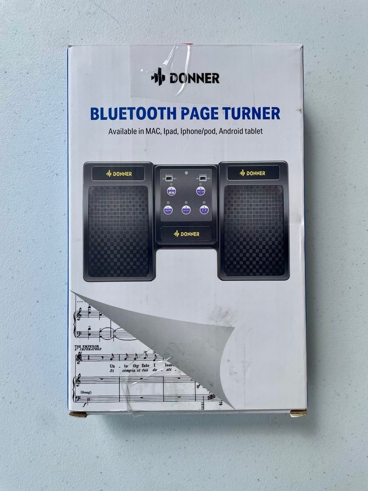 Donner Bluetooth Page Turner Wireless Foot Pedal for iPad Tablet PC