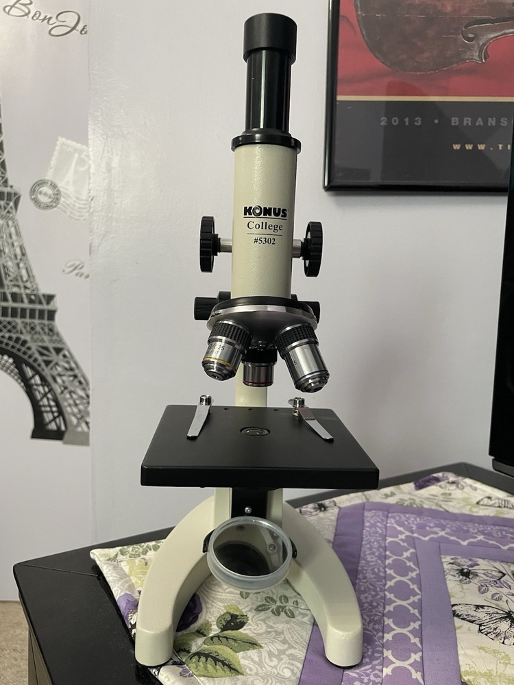 Konus College #5302 Microscope w/ Slides, Accessories & Case Bundle