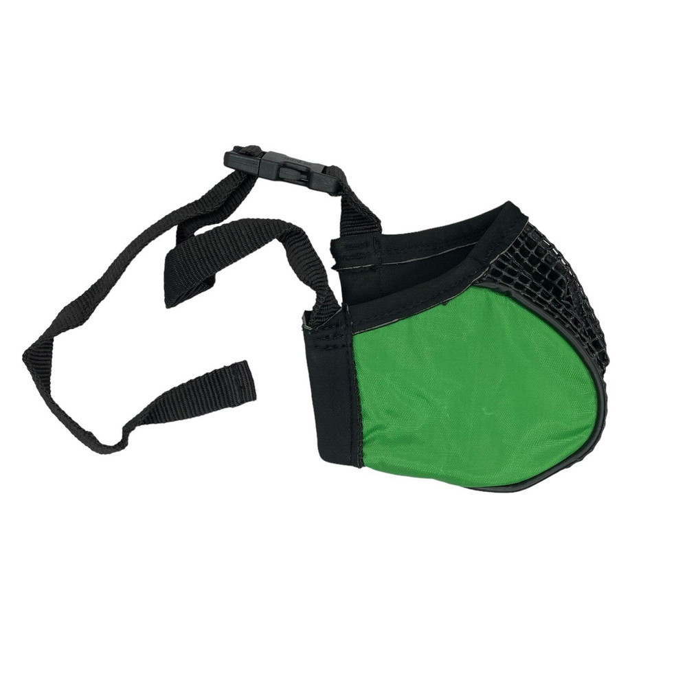 Softie Dog Muzzle Large ProGuard Light Weight Snap Buckle Adjustable Strap Green