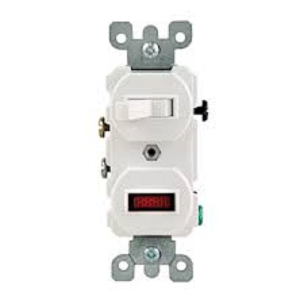 Leviton 5226-WSP Combination Switch and Pilot Light 15A-120V,