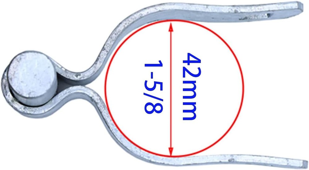 2 Pack Chain Link Fence Gate Post Hinge - Galvanized, Nut/Bolt (1-5/8 Inch)