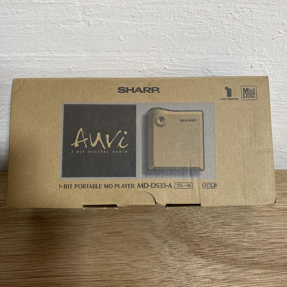 SHARP MD Walkman MD-DS33 Blue Minidisc Player with Box Perfectly Working