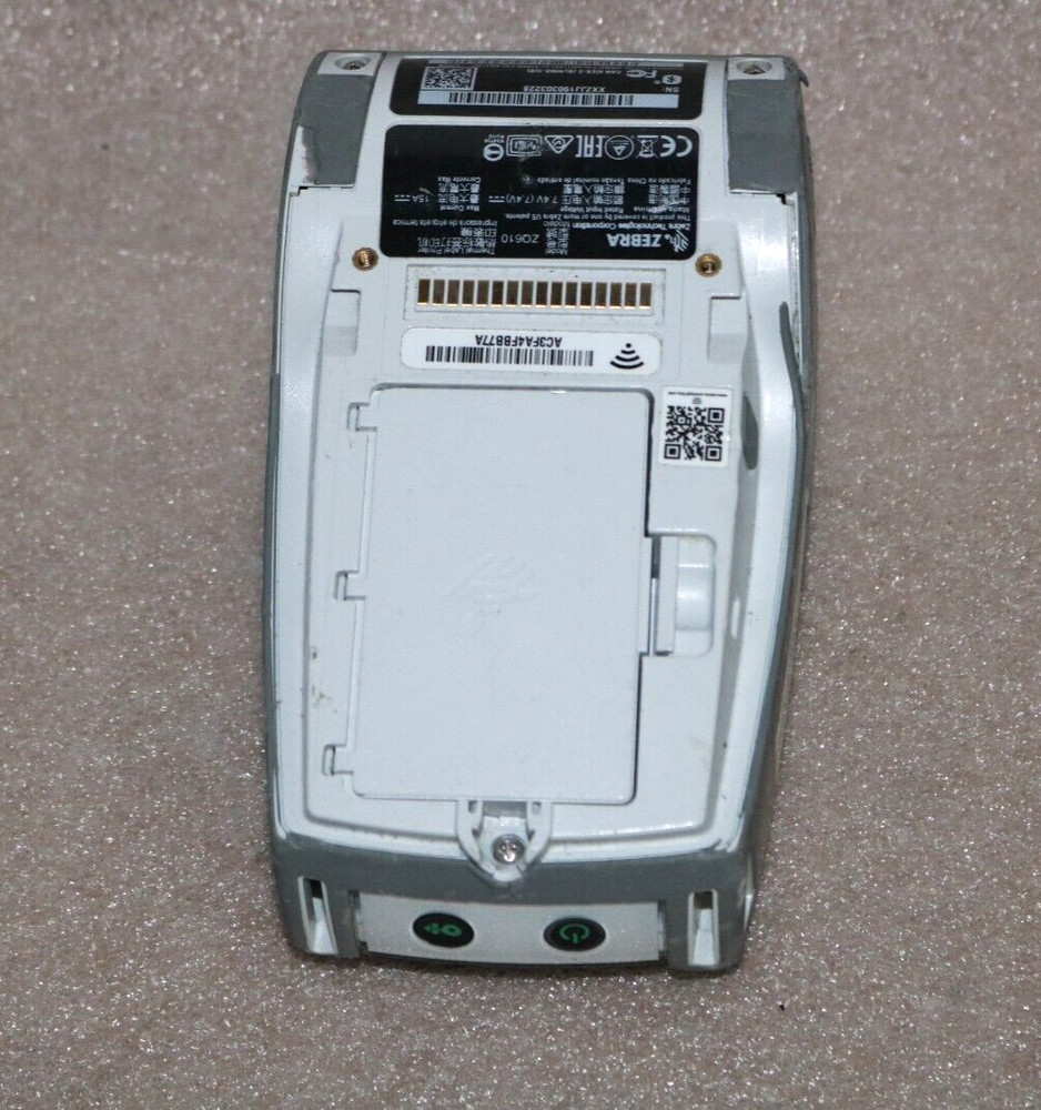 Zebra ZQ610 Portable Barcode Thermal Printer Wireless Bluetooth USB, Pre-Owned .