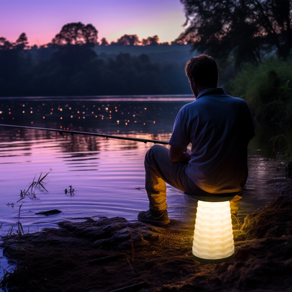 VILLEY Portable Table Stools Set 2.37ft Folding Camping Table Collapsible Stools