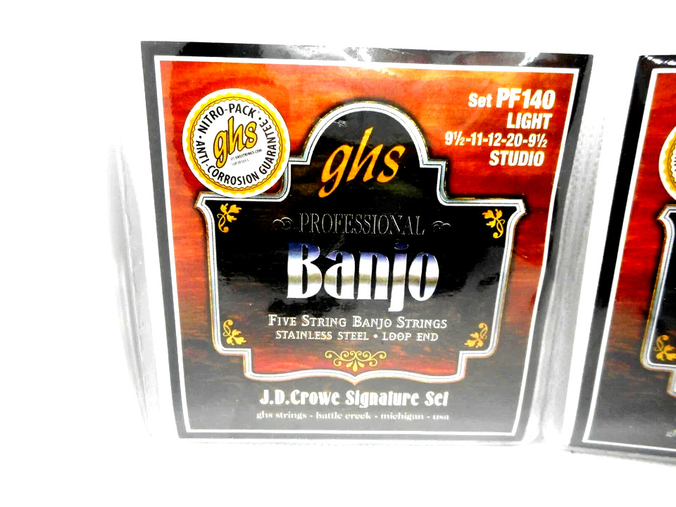 2 Pack GHS 5 String Light Banjo String Set PF140 Studio-Signature Set