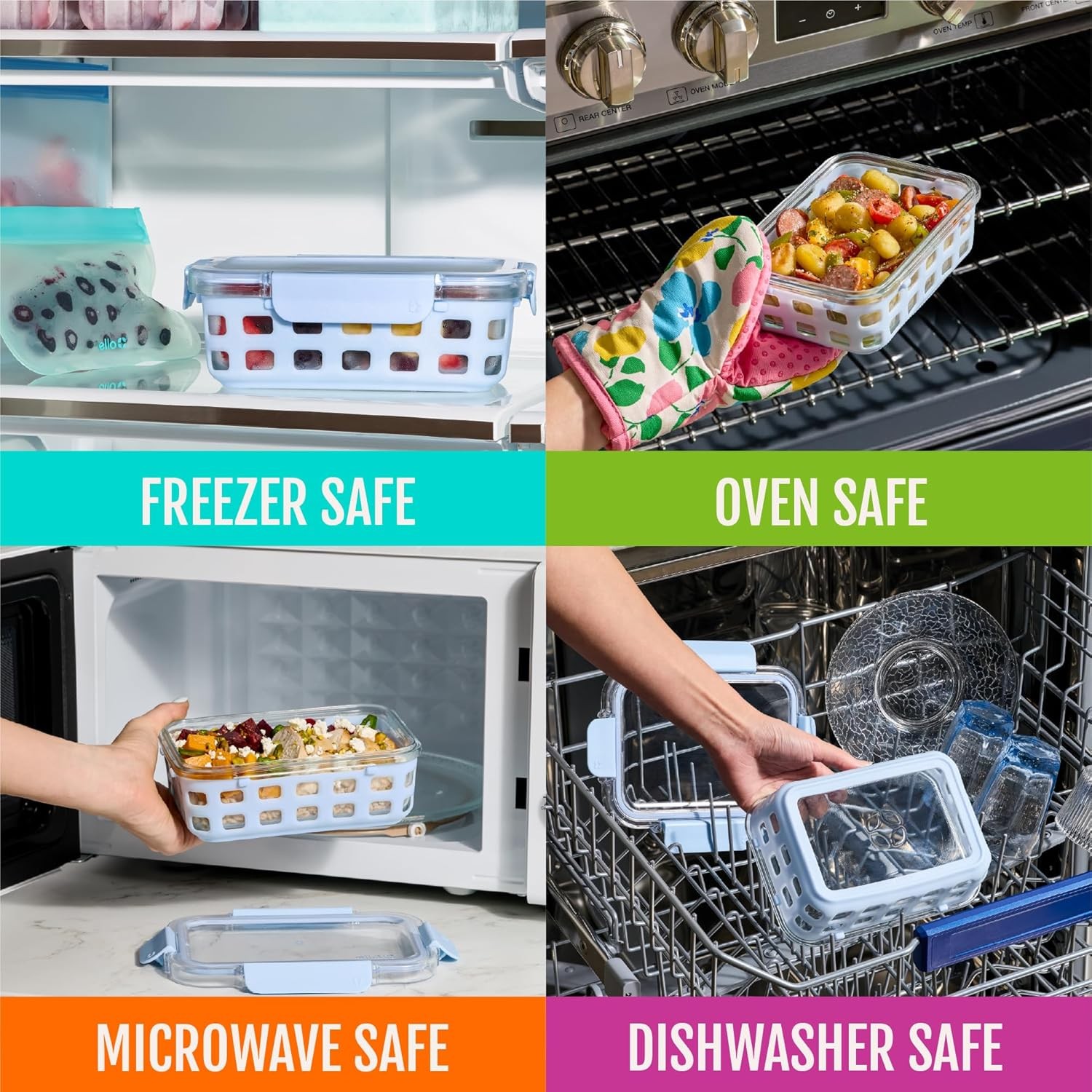 ELLO DURAGLASS 10-PIECE CONTAINER SET - NEW