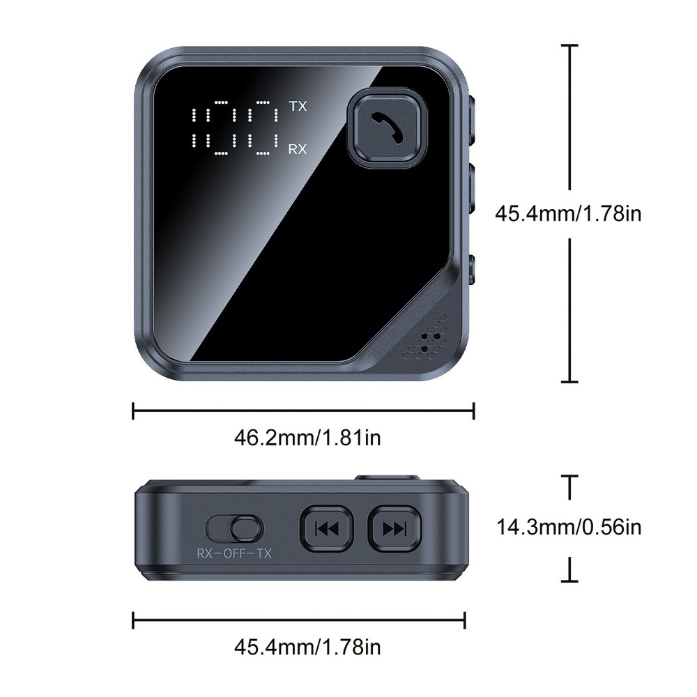 2-IN-1 Bluetooth 5.4 Transmitter Receiver Wireless Audio 3.5mm Jack Aux Adapter