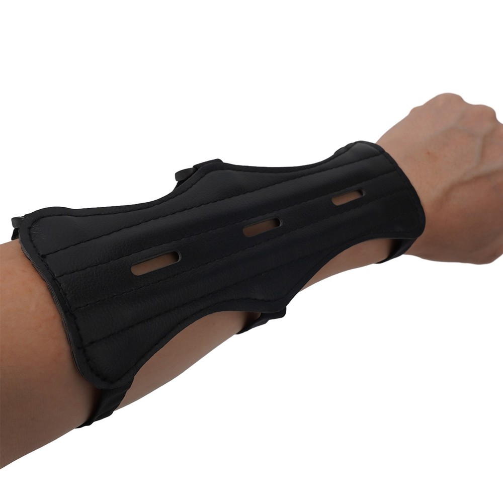 Extended Leather Guard for Bow Gear Practical Hole Design for Efficiency